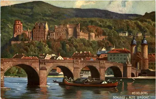 Heidelberg, Schloss u. Alte Brücke -533568