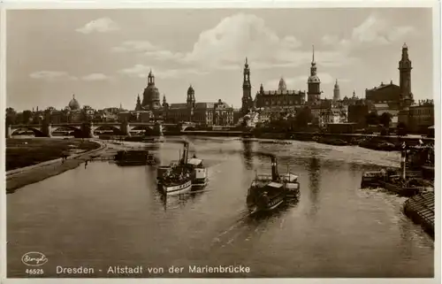 Dresden, Altstadt von der Marienbrücke -533588
