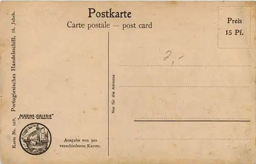 Portugiesisches Handelsschiff - Künstler AK Rave -654354