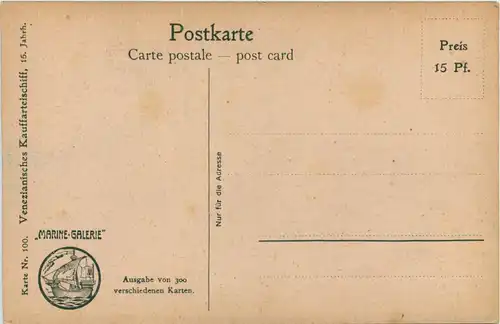 Venezianisches Kauffareteischiff - Künstler AK Rave -654364