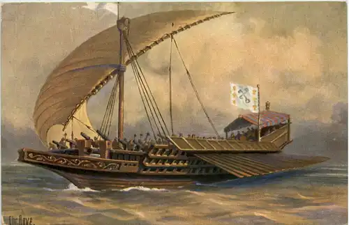 Römische Galeere - Künstler AK Rave -654388