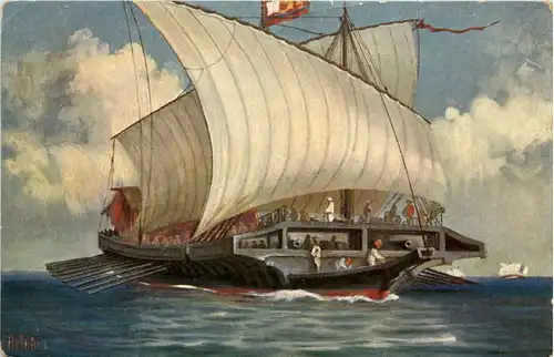 Venezianische Galeere - Künstler AK Rave -654390