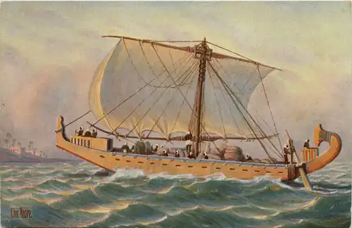 Frachtschiff Egypt - Künstler AK Rave -654402