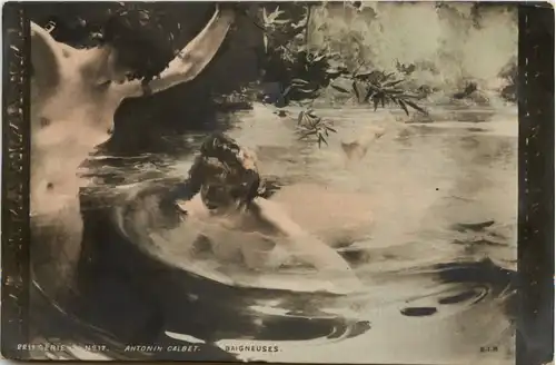 Künstler AK - Antonin Calert - Baifneuses - Erotik -654414