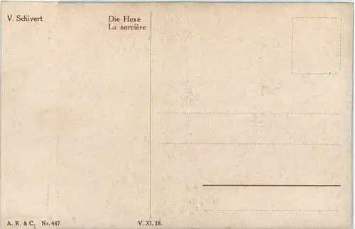 Künstler AK - V. Schievert - Die Hexe - Erotik -654420