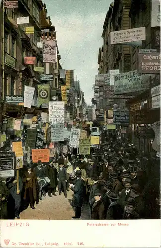 Leipzig - Petersstrasse zur Messe -654474