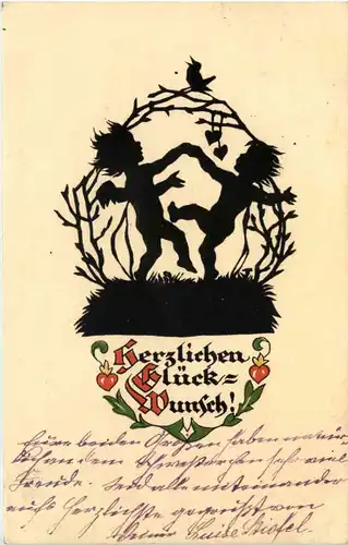Glückwunsch- Scherenschnitt -654564