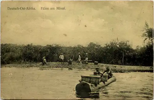 Deutsch Ost Arika - Fähre am Mbasi -654642