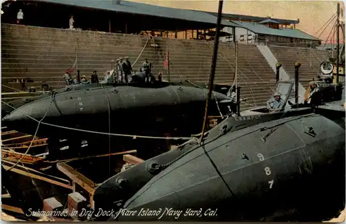 Submarines in Dry Dock MAre Island Navy Yards -654684