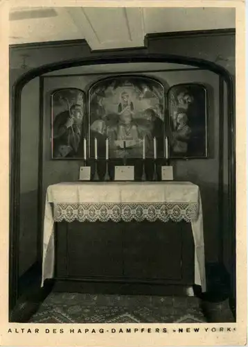 Dampfer New York - Altar an Bord -654676