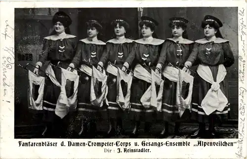Fanfarenbläser d Damen Trompeter Corps Alpenveilchen -654820