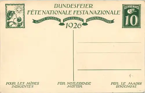 Bundesfeier Postkarte 1926 -654938