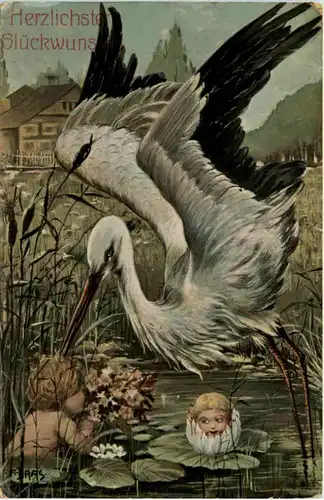 Glückwunsch - Storch -655084