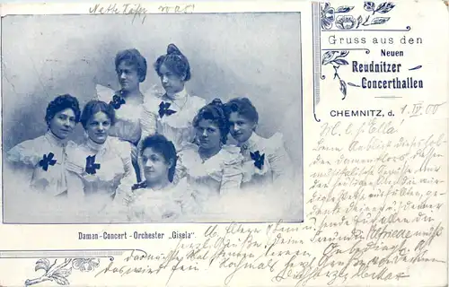 Chemnitz - Gruss aus den Neuen Reudnitzer Concerthallen - Damenorchester Gisela -654802