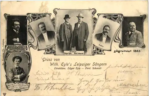 Leipzig - Gruss von Wilh. Eyles LEipziger Sängern -654862