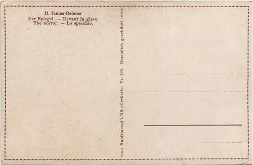 Erotik - Künstler Ak H. Fenner Behmer -655452