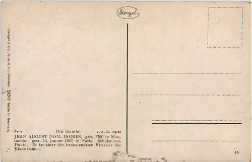 Erotik - Künstler AK Ingres -655500