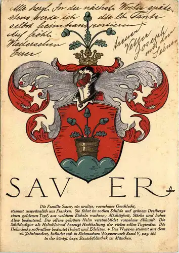 Wappen Familie Sauer -655668