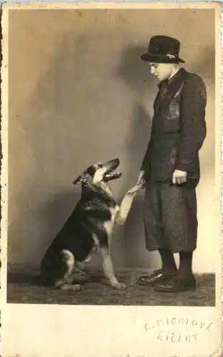 Ricany - Mann mit Schäferhund -655898