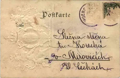 Gruss aus Bayern - Litho - Prägekarte -655670