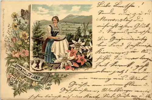 Gruss aus dem Appenzeller Land - Litho -655810