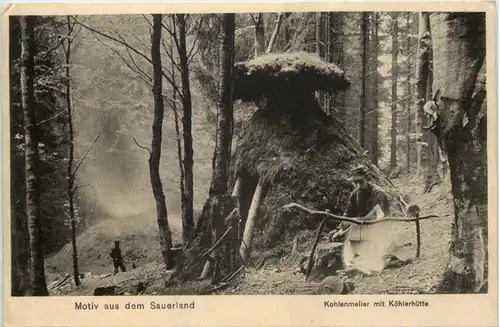 Sauerland - Kohlenmailer mit Köhlerhütte -655888