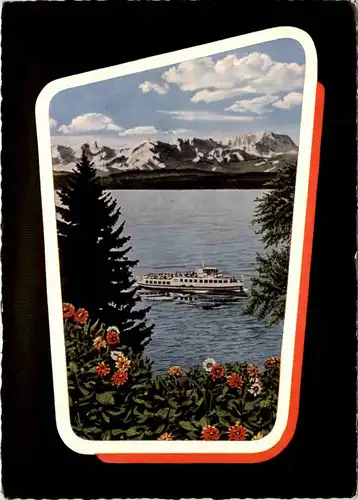 Der Ammersee, Die Utting mit Alp- und Zugspitze -534656