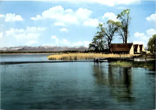 Der Ammeersee, Blick vom Malerwinkel St. Alban vor Diessen gegen Karwend -534784