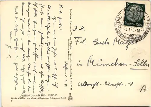 Der Ammersee, Diessen, Kirche, Maria mit Kind aus der Krippe -534862
