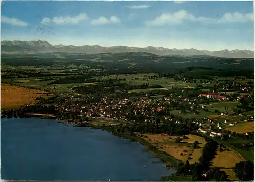 Der Ammersee, Diessen, gegen Zugspitze und Tiroler Alpen -534994