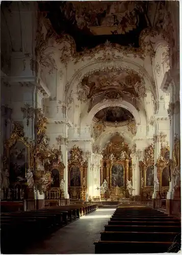 Der Ammersee, Diessen, Klosterkiche, Blick in den Kirchenraum -534922