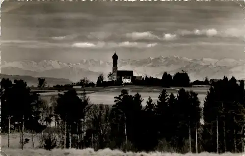 Der Ammersee, Schondorf, Föhntag gegen Benediktenwand mit Karwendel -535202