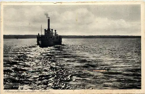 Der Ammersee, Dampfer in voller Fahrt -535402