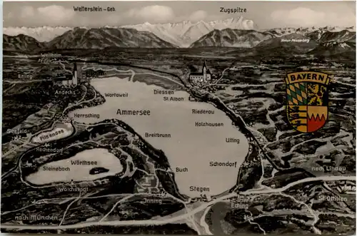 Am Ammersee, Landkarte der Region -535476