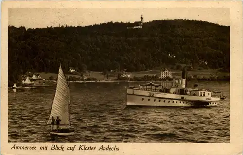 Am Ammersee, mit Blick auf Kloster Andechs -535452