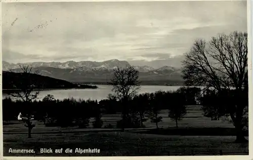 Der Ammersee, Blick auf die Alpenkette -535360