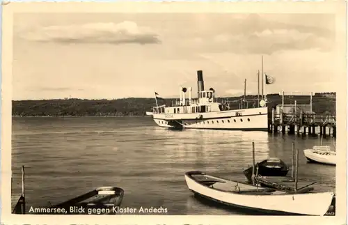 Der Ammersee, Blick gegen Kloster Andechs -535380