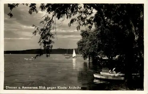 Am Ammersee, Diessen, Blick gegen Kloster Andechs -535872