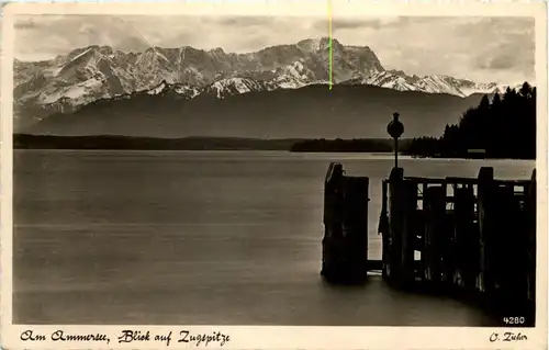 Am Ammersee, Blick auf Zugspitze -535622