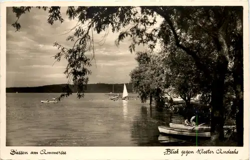 Am Ammersee, Diessen, Blick gegen Kloster Andechs -535870