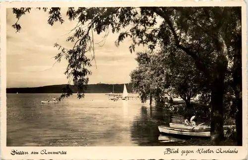 Am Ammersee, Diessen, Blick gegen Kloster Andechs -536026