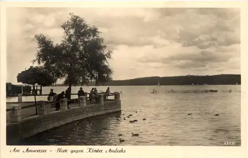 Am Ammersee, Diessen, Blick gegen Kloster Andechs -536066