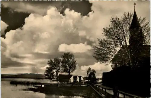 Am Ammersee, Diessen, St.Alban, im Abendlicht -536108