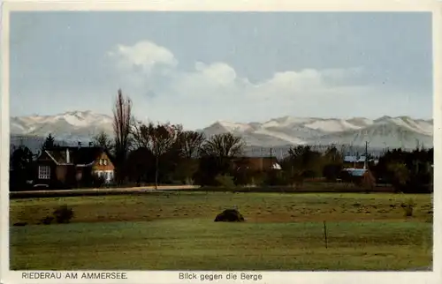 Am Ammersee, Diessen, Riederau. Blick gegen die Berge -536176