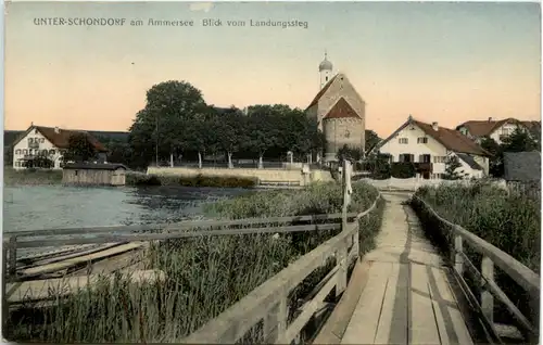 Ammersee, Unter-Schondorf, Blick vom Landungssteg -536850