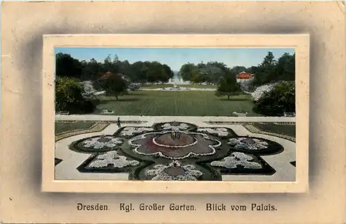 Dresden, Kgl. Grosser Garten , Blick vom Palais -537186