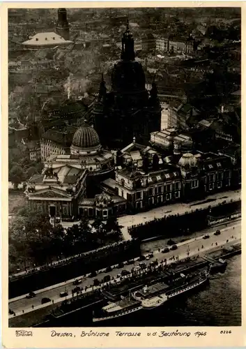 Dresden, v.d. Zerstörung 1945, Brühlsche Terrasse -537118