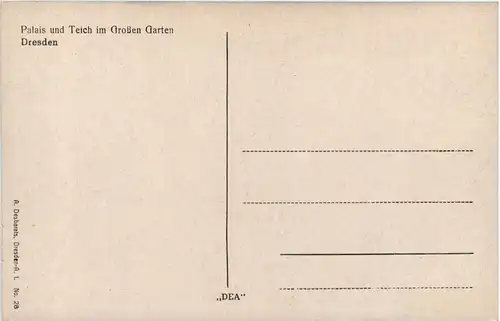 Dresden, Kgl. grosser Garten, Palais und Teich -537070