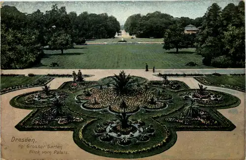 Dresden, Kgl. Grosser Garten , Blick vom Palais -537184