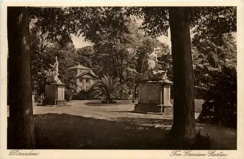 Dresden, Partie im Grosser Garten, -537034